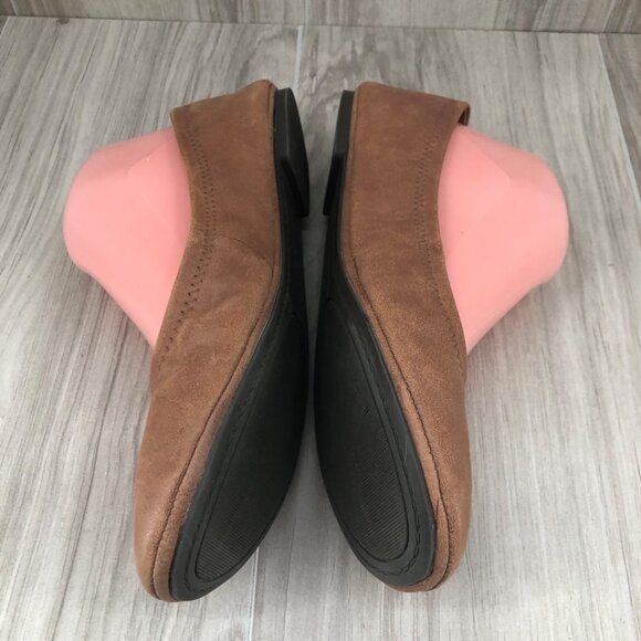 Lucky Brand Flats Womens 8.5M Emmie Brown Leather Slip On Shoes - Picture 7 of 11